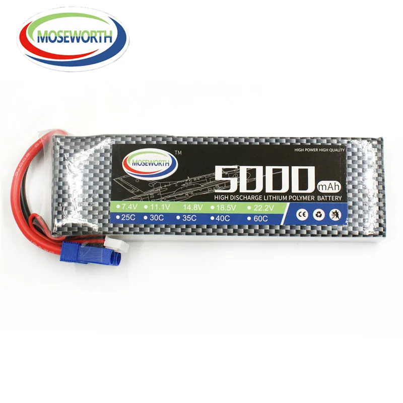 

2S 7.4V 5000mAh 40C Lipo Battery For Remote Control Toys RC Helicopter Airplane Quadcopter Car Drone Boat Model Lithium Battery