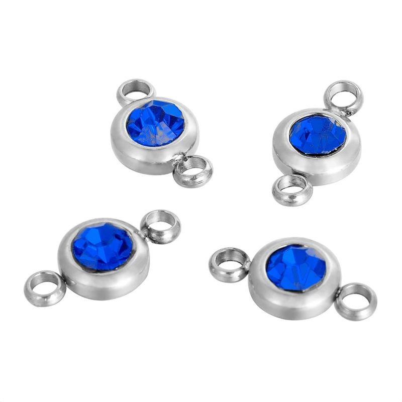 LASPERAL 5 шт. красочный соединитель из нержавеющей стали круглый разъем Стразы для