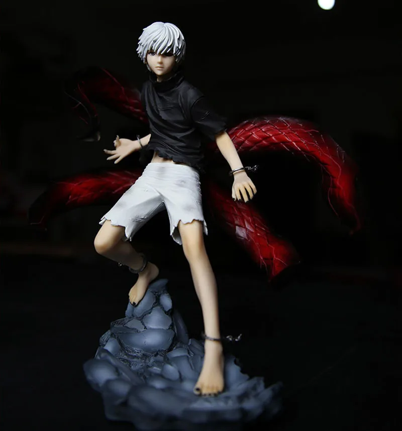 Free Shipping 8&quot Tokyo Ghouls Anime Kaneki Ken Awakened Black Wear Ver. Boxed 20cm PVC Action Figure Collection Model Doll Toy | Игрушки