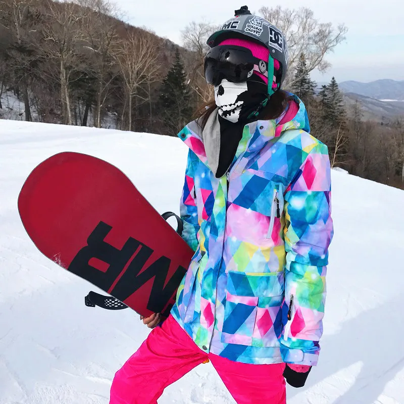 Genuine Women's Ski Suit Winter Skiing Jacket Snowboard Snowboarding Sets Breathable Windproof Waterproof Keep Warm Equip | Спорт и