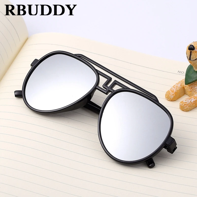 Rbuddy дети овальное зеркало бренд Дизайн солнцезащитные очки для мальчиков и девочек летом ребенка 2018 Мода