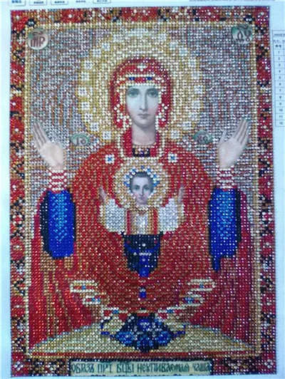 24x34cm Новое поступление 5d diy алмазная живопись религиозная икона Алмазная вышивка мозаика Вышивка крестом картина из бисера для рождественского подарка - Цвет: 24x34cm