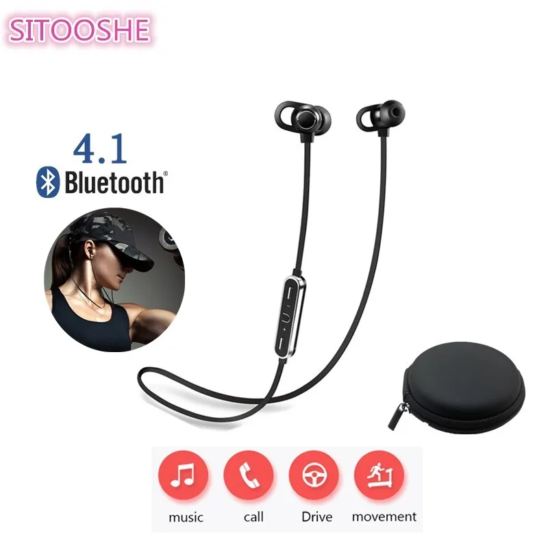 SITOOSHE Гибридные Bluetooth наушники Pro HD In Ear Беспроводные с микрофоном для мобильного