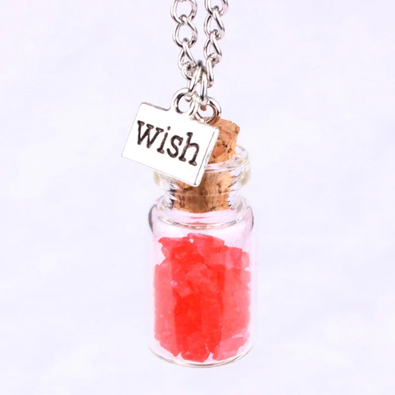 LNRRABC Hot New Charm Lucky Women Lady Mini Wishing Clear Glass Bottle Necklace Pendent Gift 6 Colors | Украшения и аксессуары