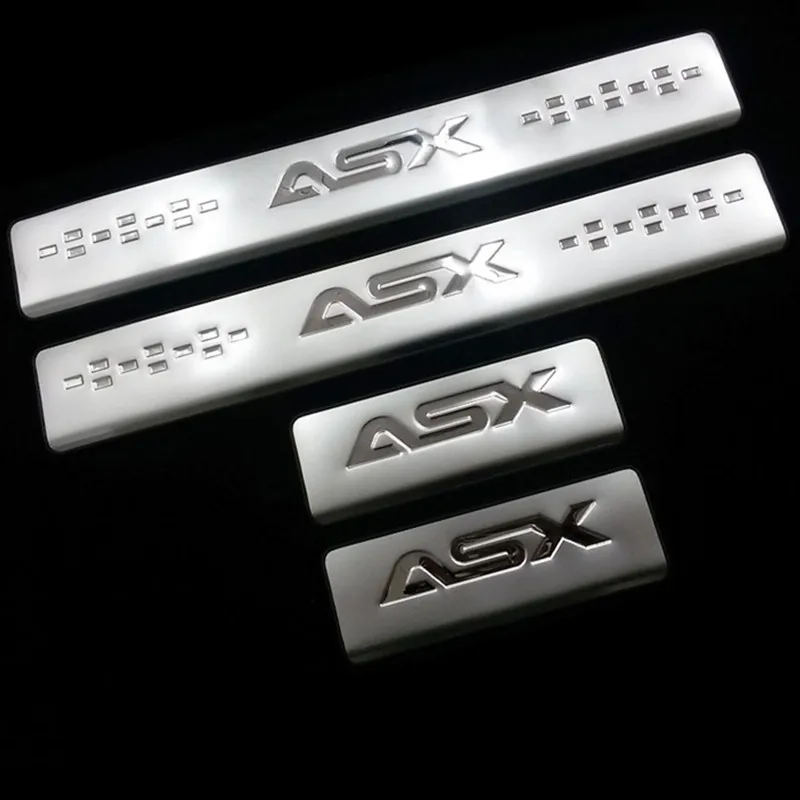 Для 2011 2012 2013 Mitsubishi ASX нержавеющая сталь Накладка порога 4 шт./компл. автомобильные