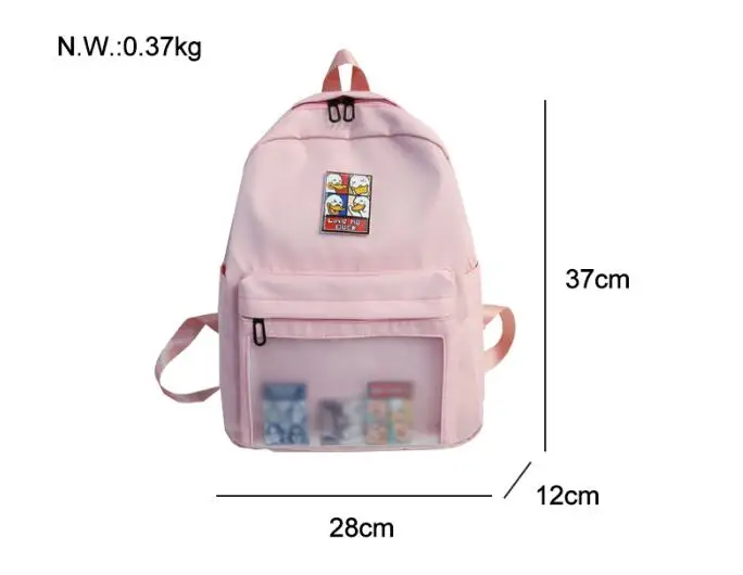 2019 новая водонепроницаемая прозрачная Мужская школьная сумка с милым мультяшным
