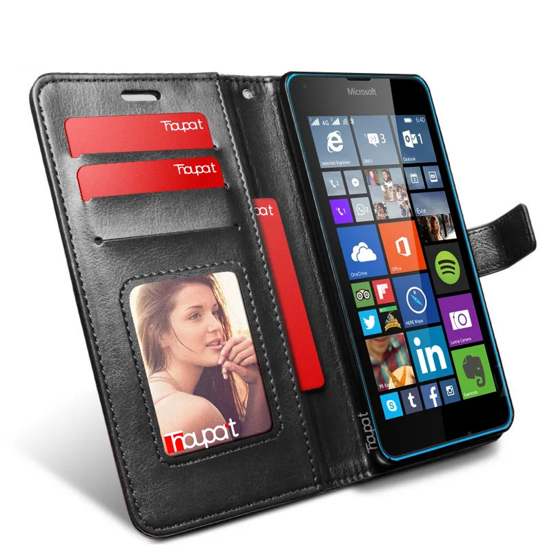 Чехол Thouport для microsoft Lumia 640 кожаный бумажник с фоторамкой откидная крышка