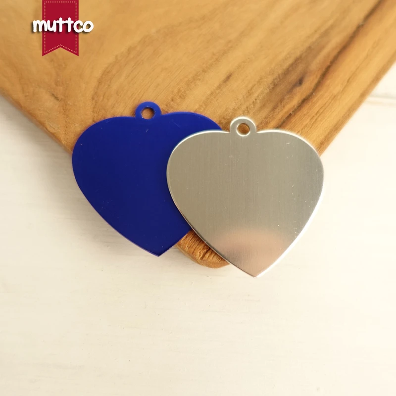 Бесплатная доставка простые Алюминий ПЭТ именной ярлык сердце Форма