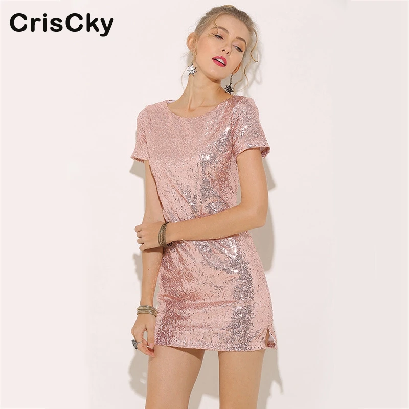 CRISCKY/Лидер продаж летнее повседневное мини платье для женщин с круглым вырезом