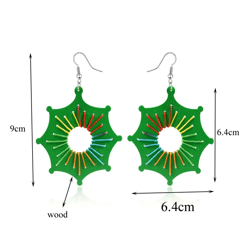 1 пара европейских ювелирных изделий деревянные серьги для женщин большие
