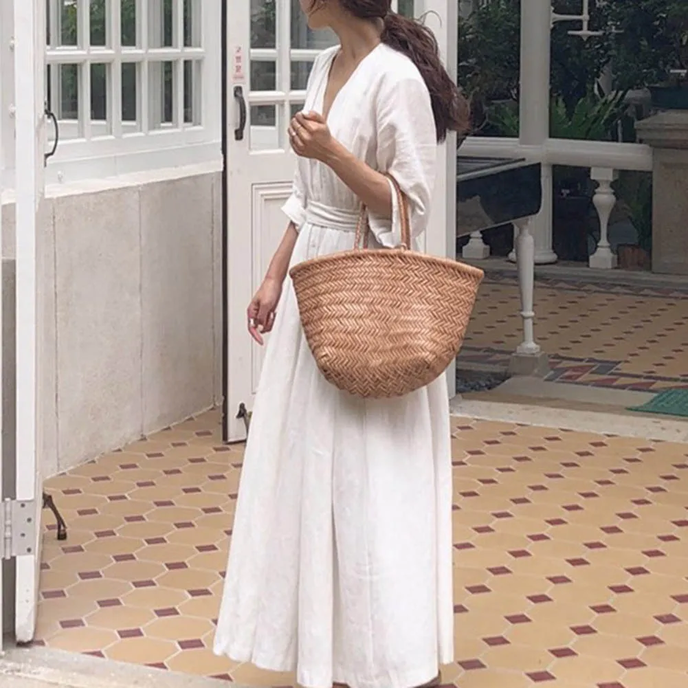 Женское Плиссированное Свободное платье с v образным вырезом летнее пляжное