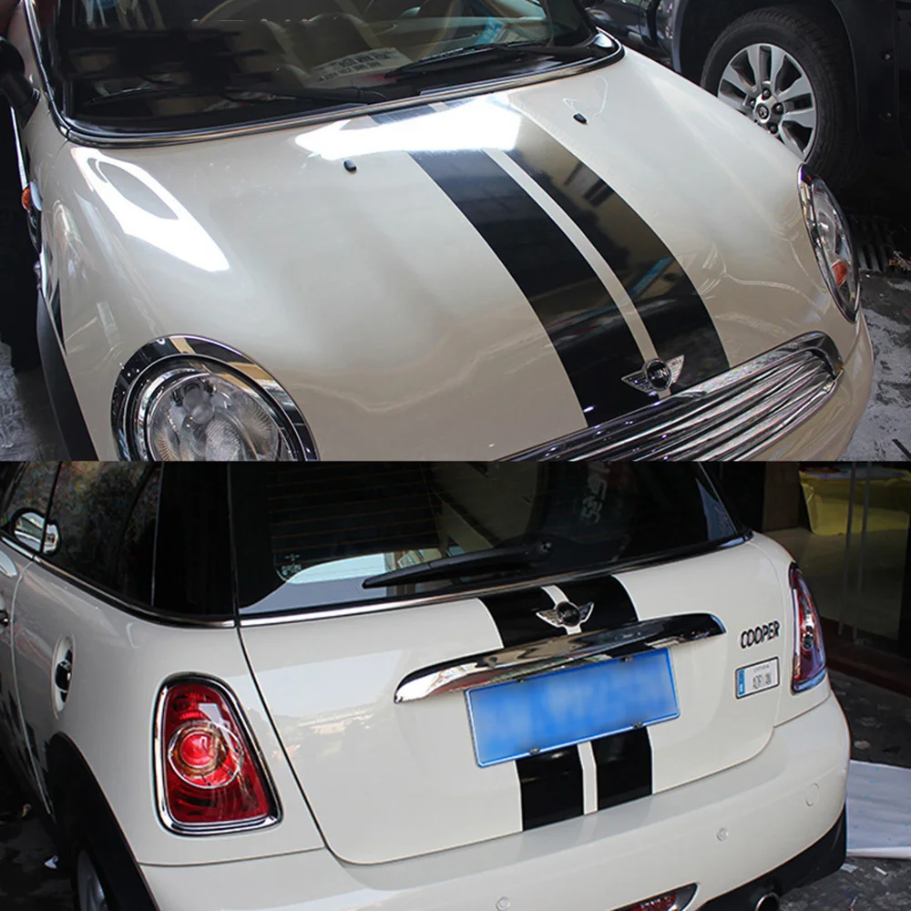 Средние параллельные линии капота + багажник автомобильные наклейки и для BMW MINI