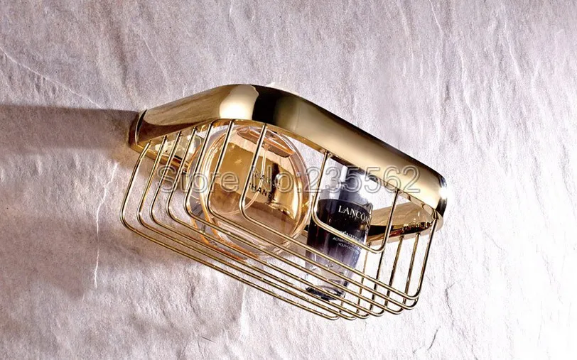 Золотистый однотонный латунный держатель для туалетной бумаги в европейском