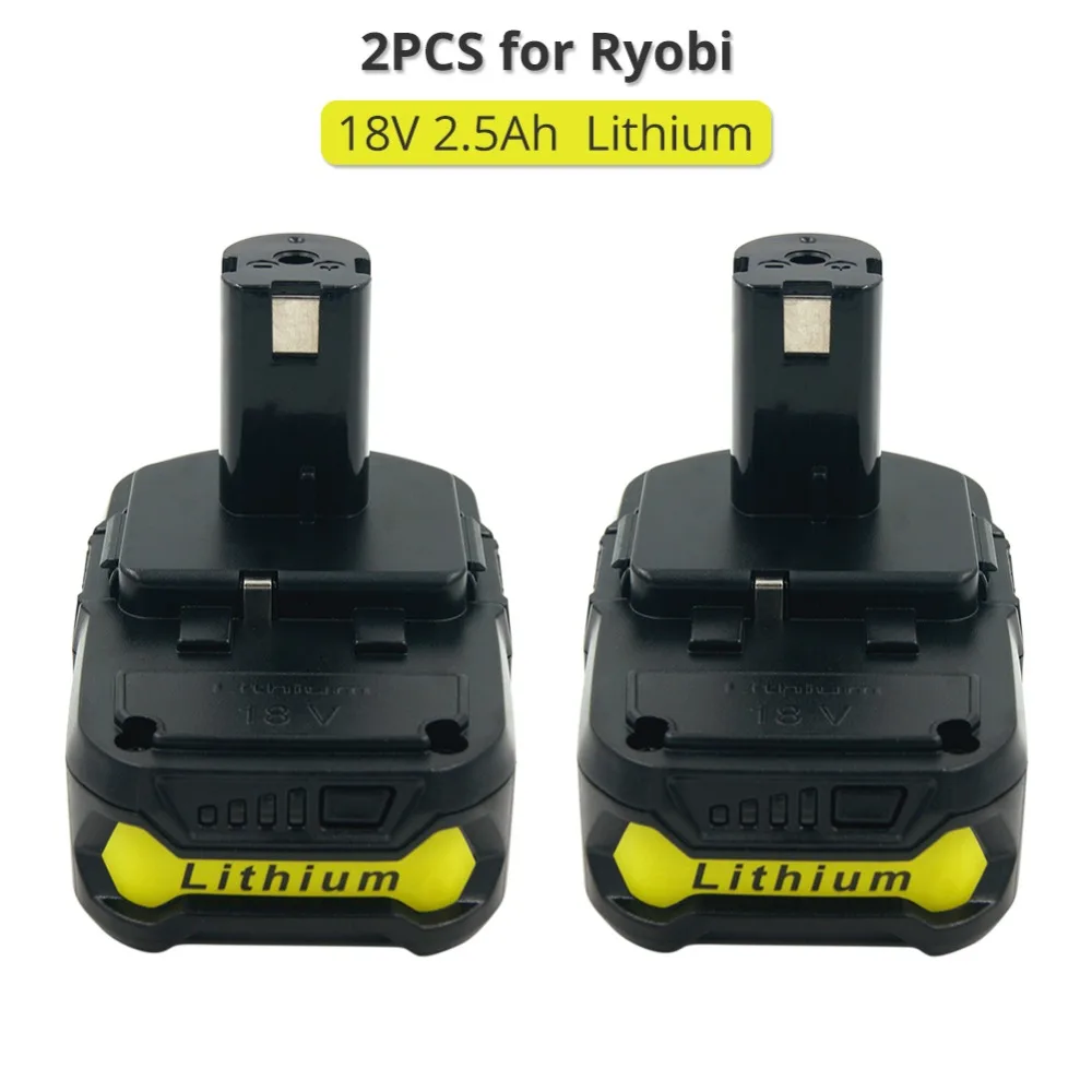 2 шт. литий ионные аккумуляторы 18 в 5 А RB18L25|battery plus|battery replacementbattery for ryobi |