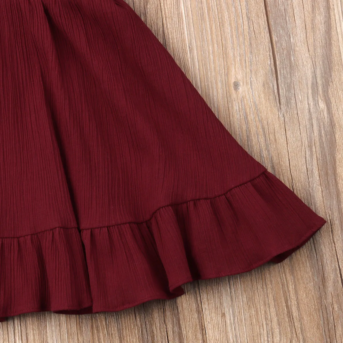 Summer Toddler Baby Girls Party Dress Ruffle Solid Sundress Clothes Outfits 1-6Y | Детская одежда и обувь