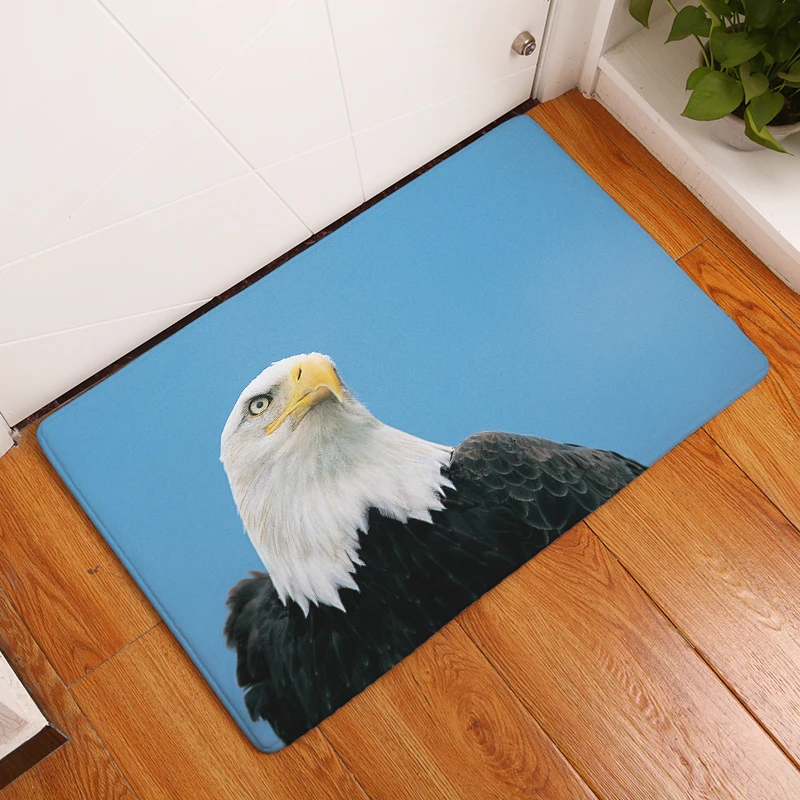 2017 новые ковры с принтом орла Нескользящие кухонные коврики для дома гостиной 40x60
