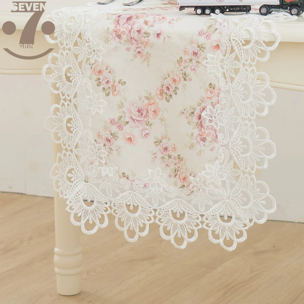 Мягкая розовая Цветочная жаккардовая ткань элегантная вышитая кружевная кромка