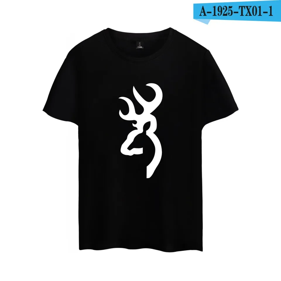 Black Мужская футболка Browning хлопок короткий рукав Футболка Fasmous обжиг ножа футболка Летняя одежда топы Футболка 3XL - Цвет: Black