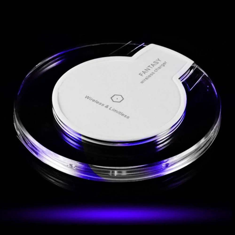 Universal Qi Wireless Phone Charger Crystal Clear USB Charging Pad For iPhone X 8 Plus Samsung Galaxy S6 S7 Edge S8 S9 | Мобильные