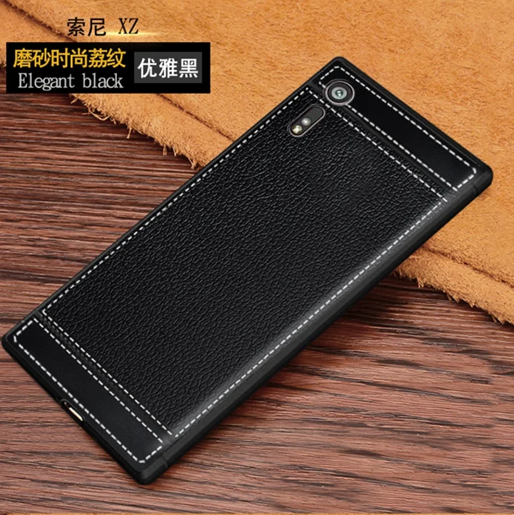 For Sony XZ Case Xperia Cover Shockproof Leather Grain Soft Silicone Soni F8331 F8332 | Мобильные телефоны и аксессуары