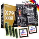 Материнская плата HUANANZHI X79-4D с высокой скоростью M.2 NVME SSD слот Dual CPU Intel Xeon E5 2680 V2 большой бренд RAM 128G(4*32G) REG ECC
