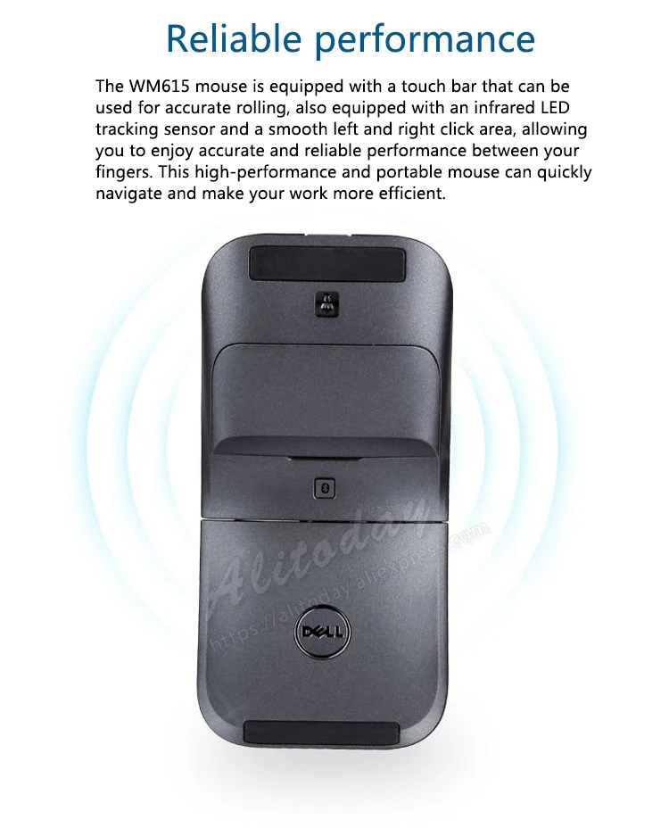 Dell WM615 Беспроводная Bluetooth 4,0 мышь складная мышь ноутбук
