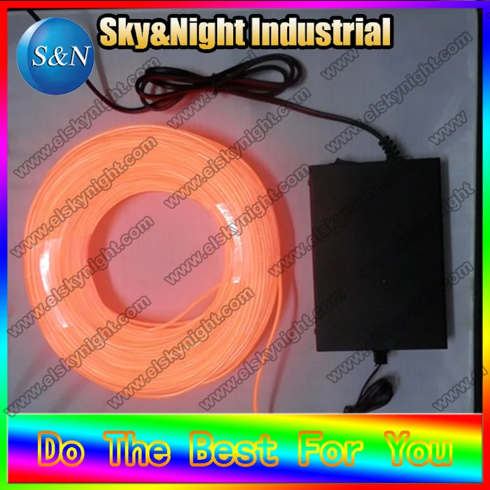 

Гибкий неоновый свет светящийся EL провод Rope-2.3mm-Orange цвет + 220В инвертор с бесплатной доставкой