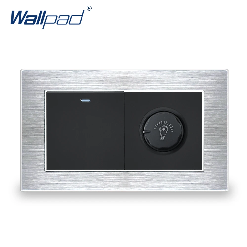1 банда 2 переключатель с светодиодный диммер Wallpad роскошный настенный светильник