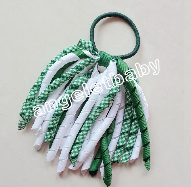 10 шт. случайный цвет 5 &quotв мелкую клетку A-резинки для хвоста стример corker