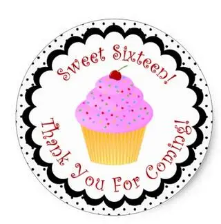 

1.5inch 'Thank You' Sweet Sixteen Sticker