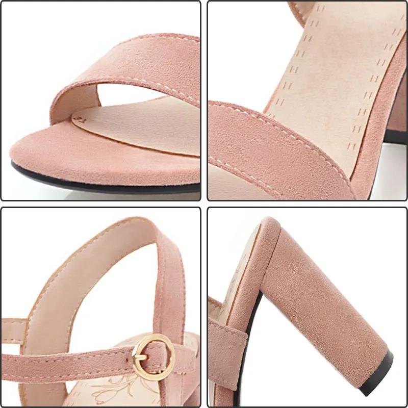 

Fanyuan Fashion Open toe Buckle Strap Sandals Leisure Ankle Strap High Heels Women Shoes summer Casual Shoes
