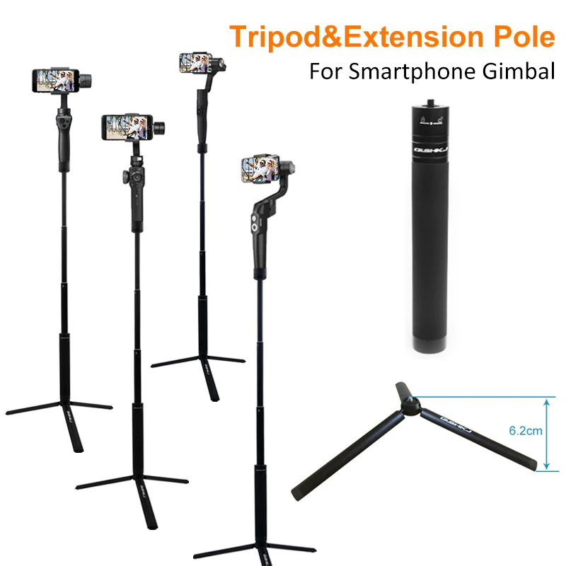 

Tripod and Extension Pole for OM 4 DJI OSMO Mobile 2 3 /Zhiyun Smooth 4 Q/Feiyu Vimble/Xiaomi Mijia Handheld Gimbal Accessories
