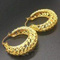 2019 fy trendy jewelry for women hot selling flowers round gold color earrings pendant big jewelry for findings for anniversary