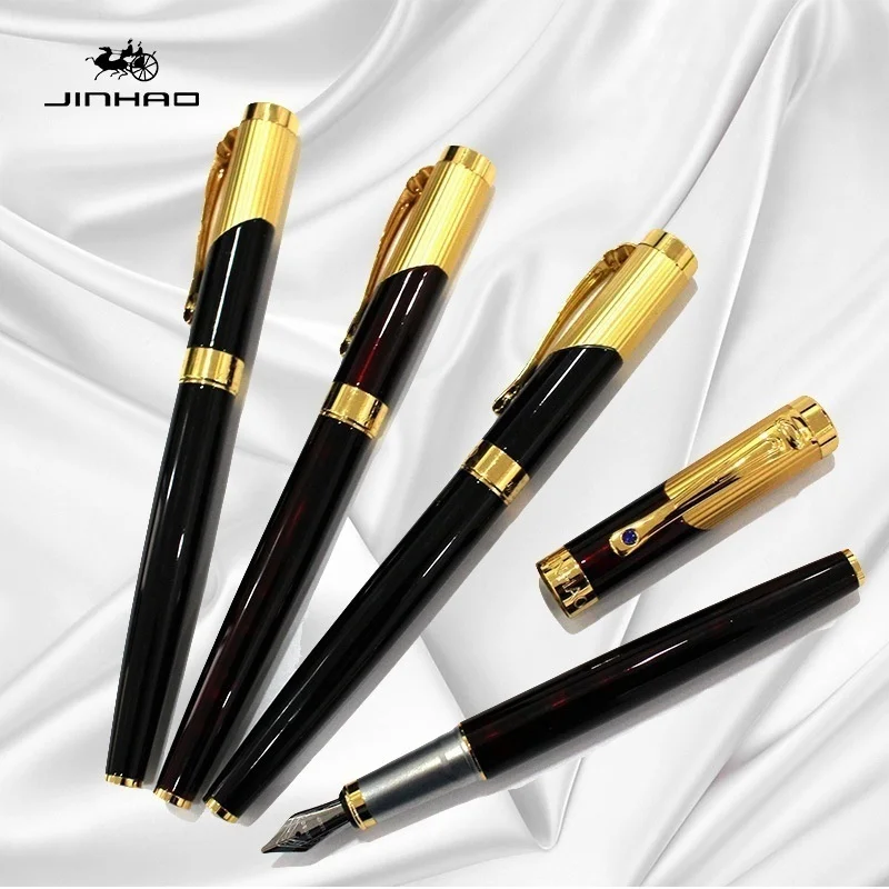 Jinhao 9009 Iraurita Business Fountain Pen Luxury pen Office Stationery Exquisite Gift Ink Platinum Preppy Customized LOGO | Канцтовары