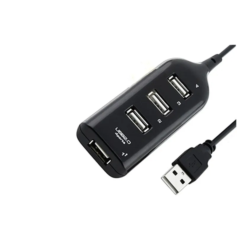 Высокоскоростной 4-портовый разветвитель CARPRIE USB 2 0 черный концентратор для ПК