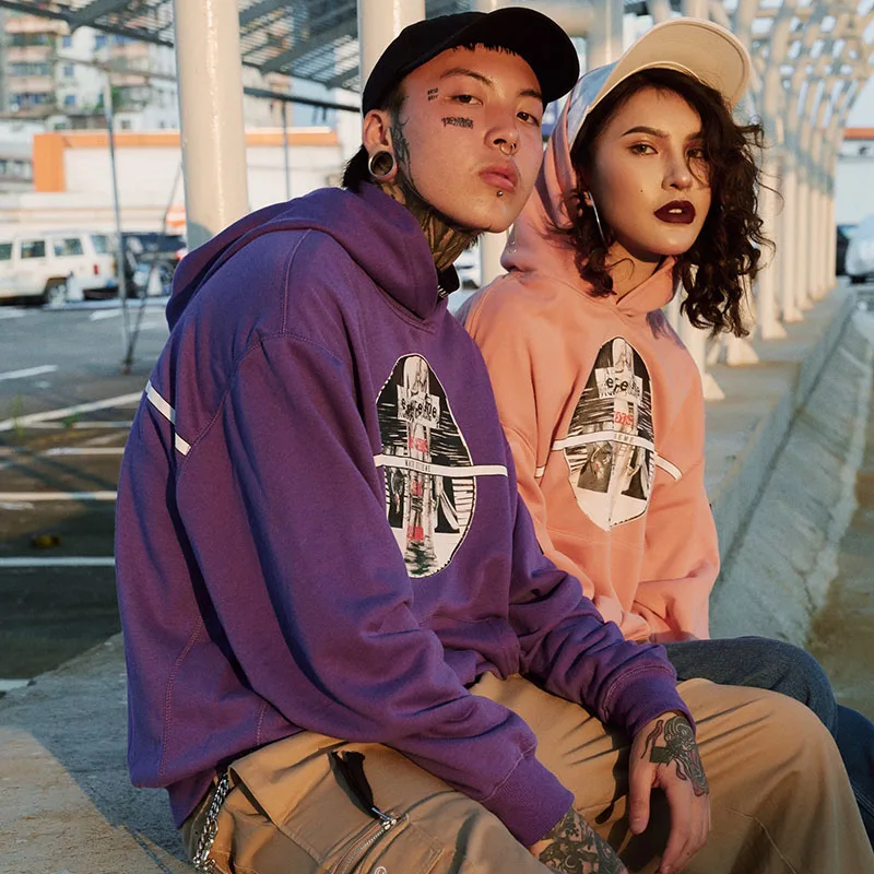 Harajuku толстовка с капюшоном Мужские толстовки в стиле Hip Hop пуловер Повседневная