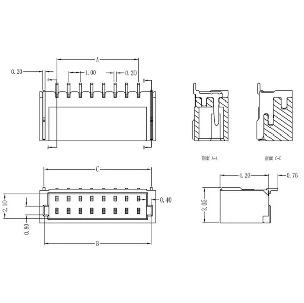 Горизонтальное Крепление для поверхности 50 шт. JST SH 1 0 мм 2 10Pin|mount|mounting socket |