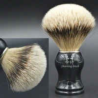 silvertip badger hair shaving brush hand crafted shave brush mens grooming kit
