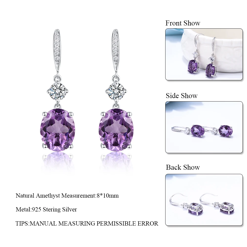 DOUBLE-R 4.95ct натуральный аметист драгоценный камень серебро 925 ювелирные изделия