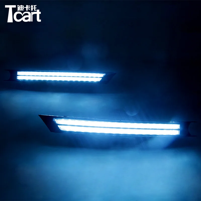 Tcart светодиодный дневные ходовые огни drl для Mazda cx 5 cx5 2017 2018 DRL желтый стример