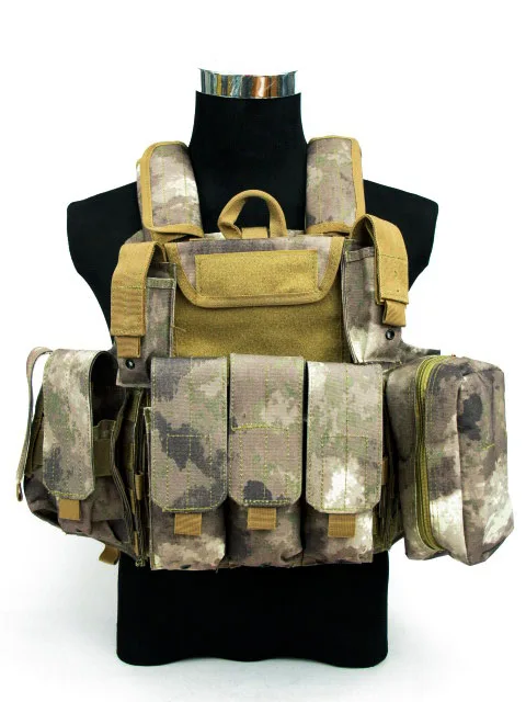 AT Тактический Жилет Molle CIRAS Airsoft Боевой жилет охотничье снаряжение для одежды Открытый тактический жилет Камуфляжный жилет охотничье снаряжение для одежды - Цвет: AT