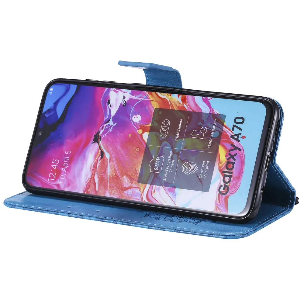 Роскошный кожаный чехол-портмоне с откидной крышкой для samsung galaxy A70 A60 A50 A40 A30 A20 A10
