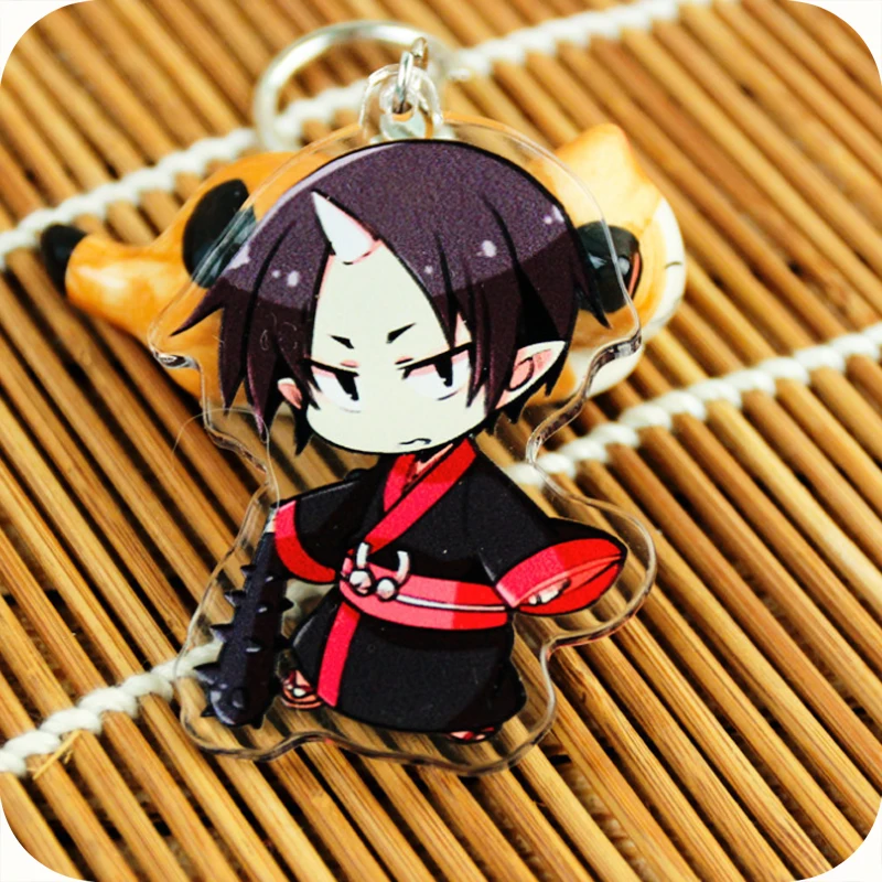 Hoozuki no Reitetsu брелок Аниме HOZUKI фигурки акриловое кольцо для ключей Косплей Сумка