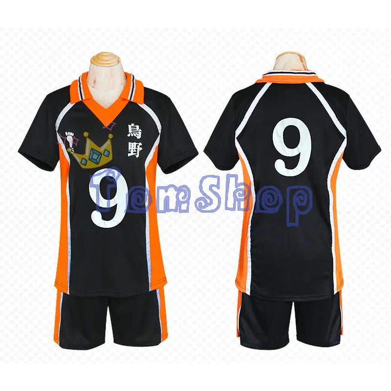 Haikyuu Cosplay Costume Karasuno High School Hinata Shyouyou Jerseys Shirts Uniform Sportswear | Тематическая одежда и