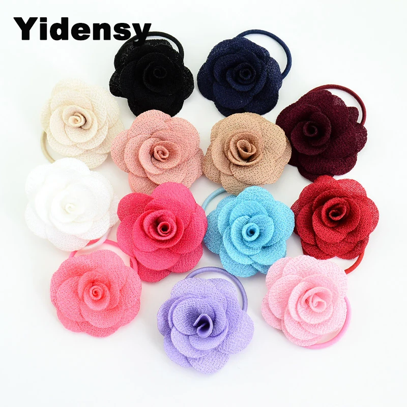 

Yidensy 6 шт. новые модные женские цветочные аксессуары для волос эластичные резинки для волос для девочек и девочек резинка для волос