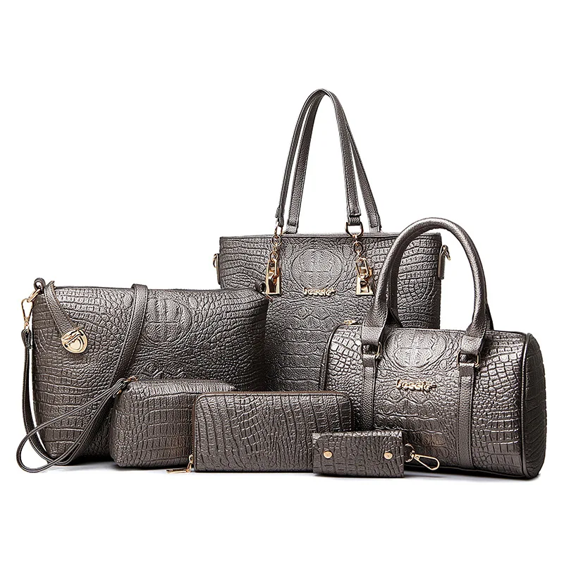 New Women Composite Bag Alligator leather Crocodile PULeather ladies Shoulder Bags for Handbag bolas feminina | Багаж и сумки