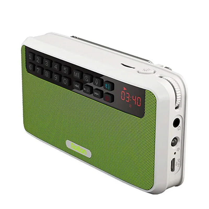 Green Rolton E500 цифровой fm-радио Bluetooth динамик Портативный беспроводной диктофон AM NOAA приемник Запись USB Mp3 Hifi стерео - Цвет: Green