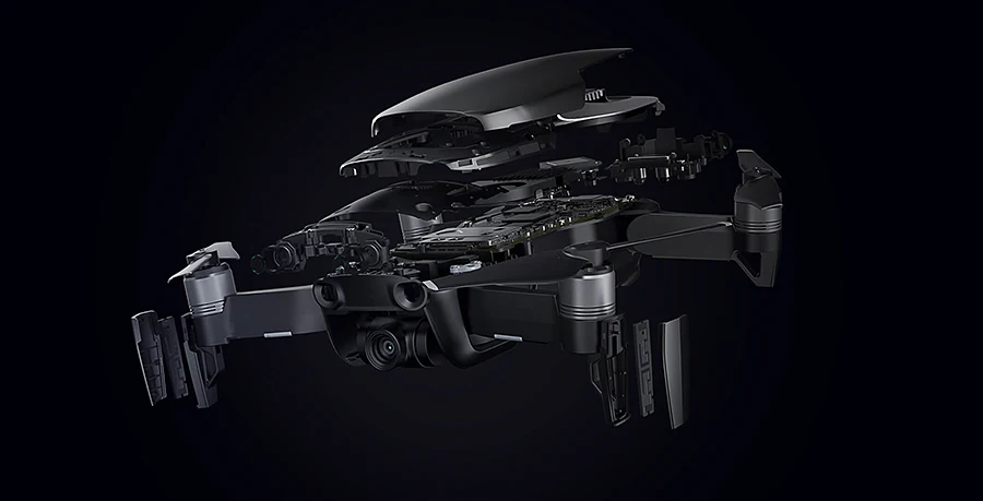 DJI Mavic Air Складной& Портативный Дрон 32MP Сфера панорамы 3-осевому гидростабилизатору и 4K Камера до 21 минут времени полета комбо