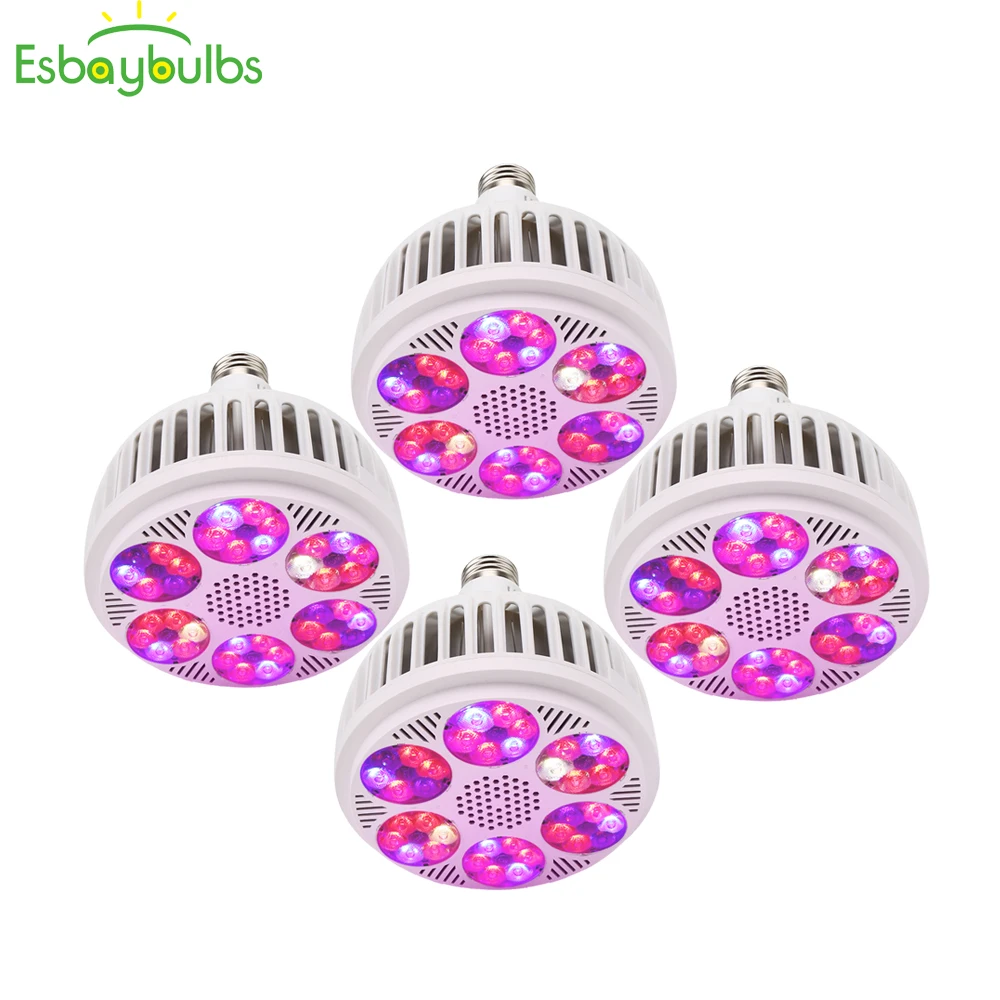 4Pc/set 120W led grow light E27 LED cob Fitolampa full spectrum Lamp For Plants Seedings Growing Blooming Vegs Hydroponics Light