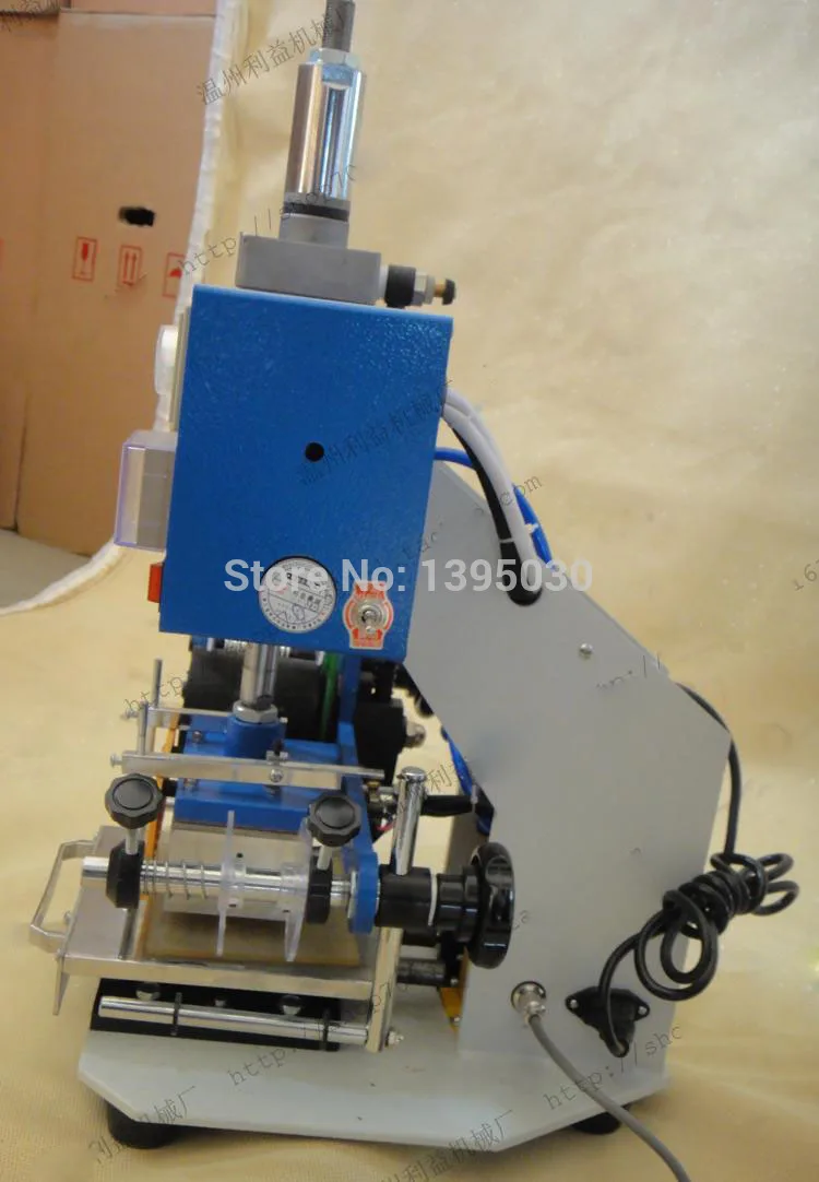 1 Set Pneumatic hot foil stamping stamper printer leather debossing machine 90*80mm 110V/220V 90-3 | Инструменты